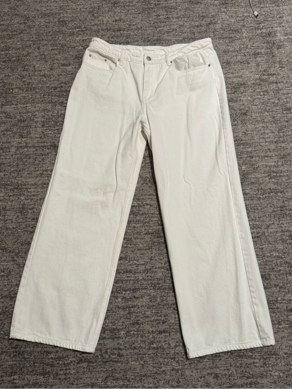 Rhythm White Low-Rise Corduroy Pants